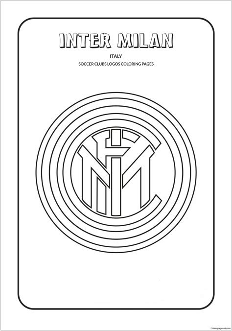 Inter Milan Coloring Page - Free Printable Coloring Pages