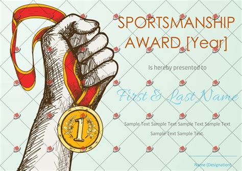 Printable Sportsmanship Award Certificate - Pdf,Doc Format with regard to Sportsmanship Certif ...