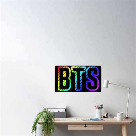 "BTS Rainbow Logo" Poster for Sale by CHIEFWIZART | Redbubble