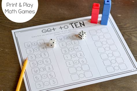 Print and Play Number Sense Games - Susan Jones Teaching