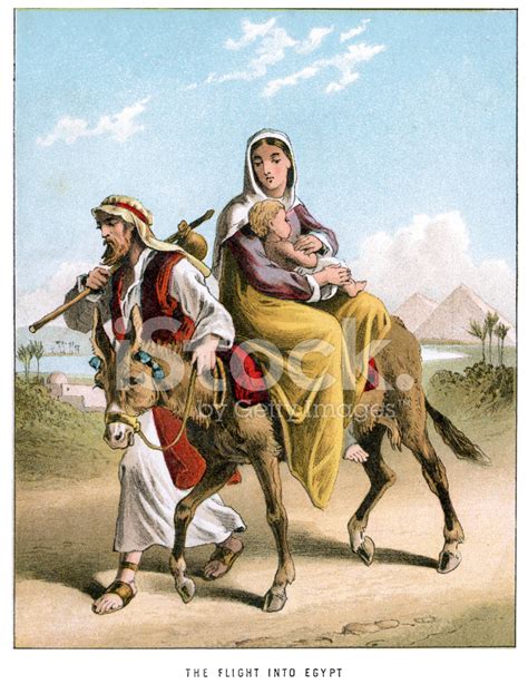 Joseph ET DE Marie Fuite En Égypte Stock Vector - FreeImages.com