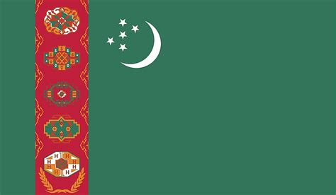 What Do the Colors and Symbols of the Flag of Turkmenistan Mean? - WorldAtlas.com