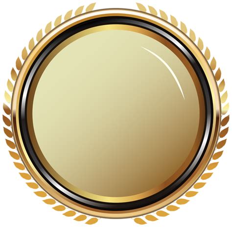 Gold Oval Badge Transparent PNG Clip Art Image | Рамки, Буквы ...