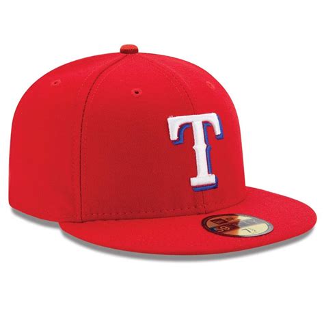 Texas Rangers New Era 5950 Fitted Hat - Alt - Red