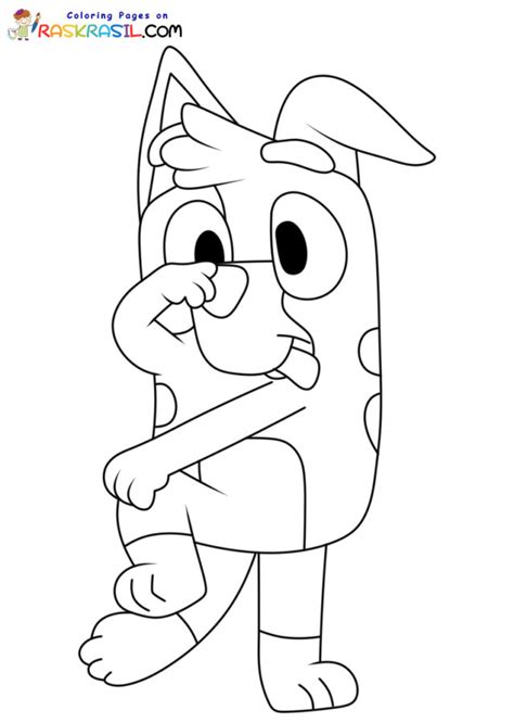 Bluey and Bingo Coloring Pages