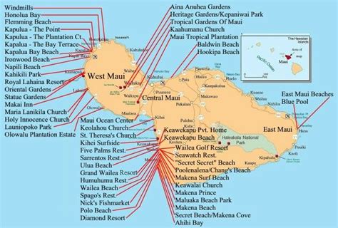 a map with many locations and names on it