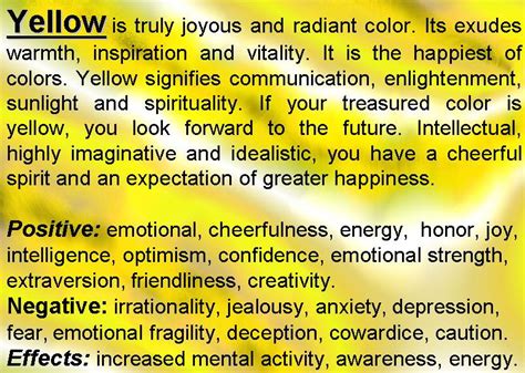 Color YELLOW Meaning 🙂 | Good Info Net