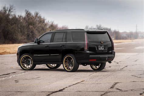 Black Niche Wheels With Yellow Accents on Cadillac Escalade — CARiD.com ...