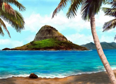 Chinaman's Hat Hawaii Painting by Stephen Jorgensen - Fine Art America