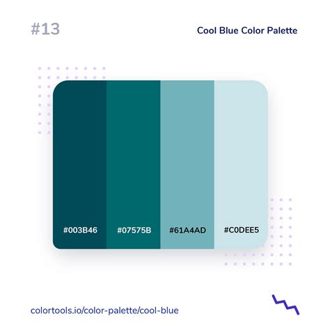 Cool Blue Color Palette | Website color palette, Flat color palette, Color design inspiration