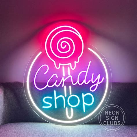 Candy Shop Neon Sign, LED Neon Lights, Custom Store Signage, Bar Signs, Neon Lamp Bedroom Wall ...