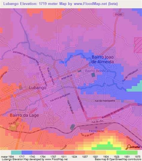 Elevation of Lubango,Angola Elevation Map, Topography, Contour