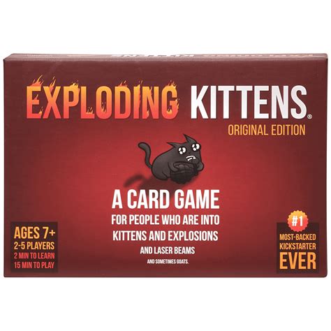 Exploding Kittens Original Edition Card Game Party Game, 15 Mins Ages 7 ...