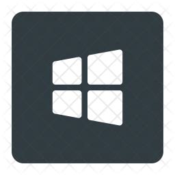 Windows button Icon - Download in Glyph Style