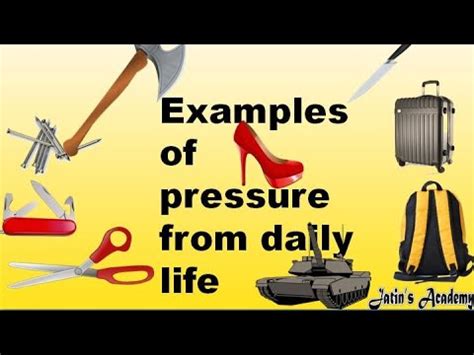 Examples of pressure from daily life class 8th ICSE physics ...