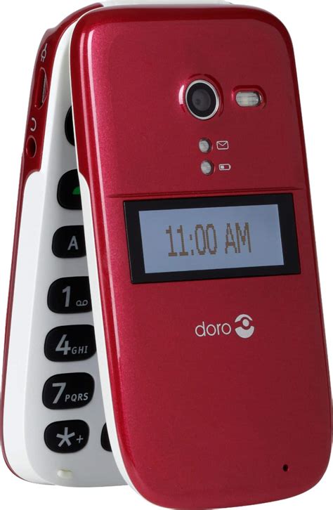 Best Buy: Doro PhoneEasy 626 Cell Phone Burgundy (Consumer Cellular ...