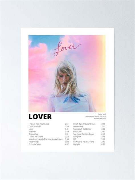 Lover Taylor Swift Album Poster | Etsy