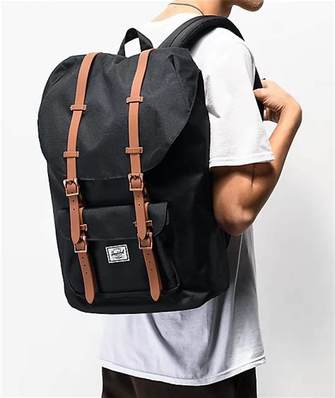 Herschel Little America Black & Saddle Backpack