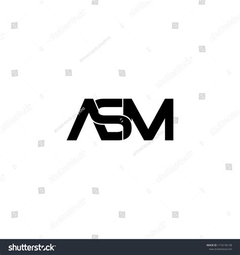 Asm Letter Original Monogram Logo Design Stock Vector (Royalty Free ...