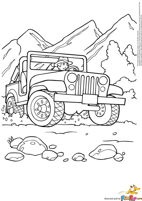 14 jeep coloring page to print - Print Color Craft