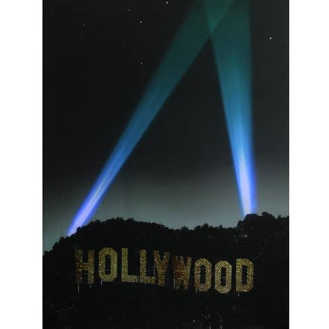 LED Lighted Hollywood Sign with Spot Lights Wall Art