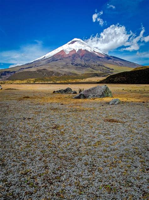 Cotopaxi Volcano on a Sunny Day Stock Photo - Image of brown, peak: 177060480