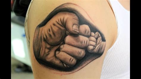 Father son fist bump tattoo (Wylde Sydes Tattoo) - YouTube