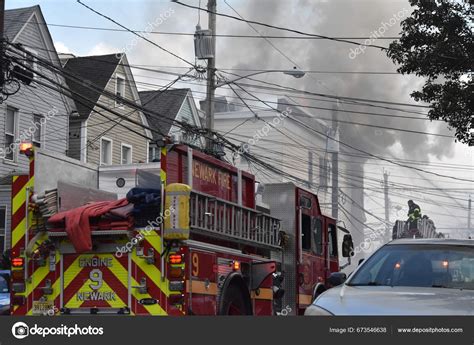 Two Alarm Fire Newark New Jersey August 2023 Newark New – Stock ...