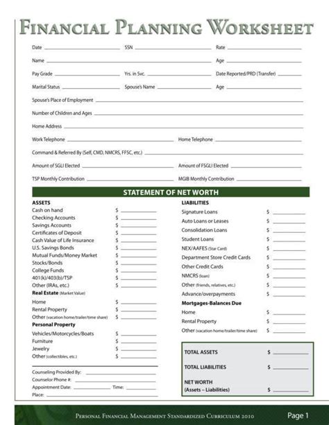 FREE 14+ Financial Worksheet Samples & Templates in PDF | MS Word