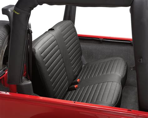 Bestop 29229-35 Rear Bench Seat Cover in Black Diamond for 03-06 Jeep Wrangler TJ & Unlimited ...