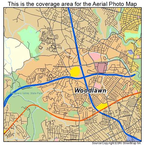 Aerial Photography Map of Woodlawn, MD Maryland