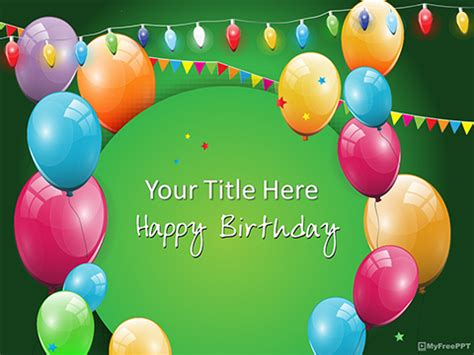 Free Birthday Celebrate PowerPoint Template - Download Free PowerPoint PPT