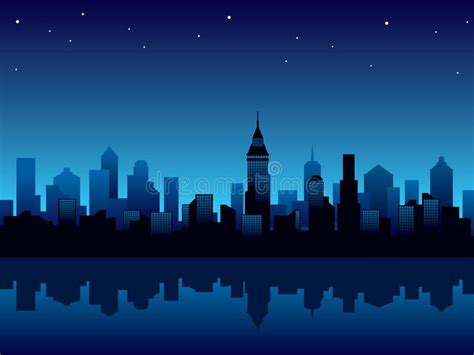 City night. Vector illustration with panorama of modern city at night , #spon, #Vector, #night ...