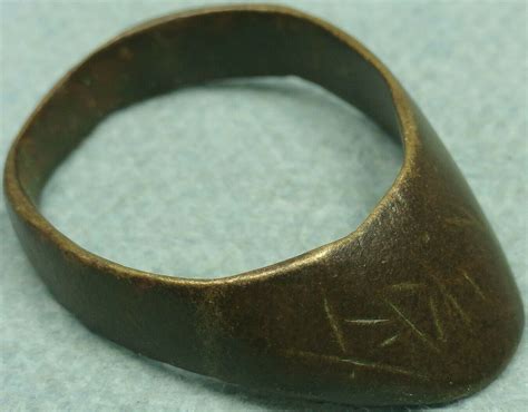 ANCIENT BRONZE ARCHER''S RING -- Antique Price Guide Details Page