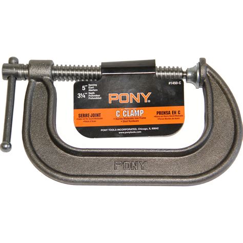 Pony Adjustable Clamps Large Adjustable C-Clamp (5 x 3.25")