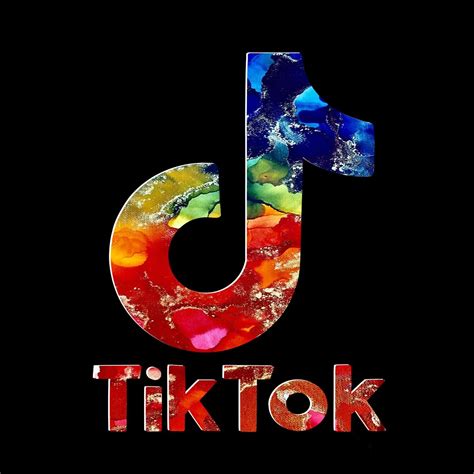 Rainbow and Gold Tik Tok Logo with Ink | Wallpaper iphone neon, Logo design art, Galaxy wallpaper