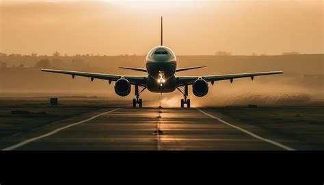 Close-up shot of the plane landing on the runway. 22460669 Stock Photo ...