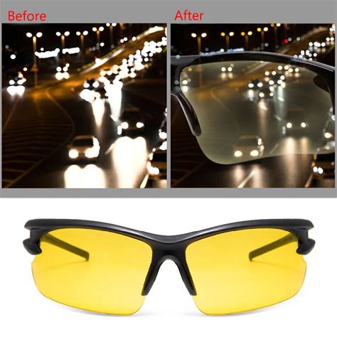 Night Vision Glasses Anti glare Driving Glasses Outdoor Drivers Night Vision Goggles UV400 ...