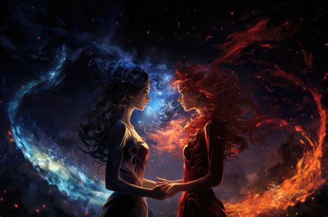 Fire And Ice Girls Wallpaper