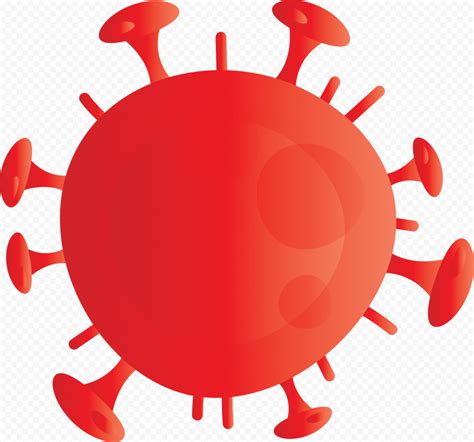 Red Shape Of Corona Covid Virus Germ Icon | Citypng