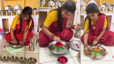 Decorate the aarti plate with flour - pooja thali decoration ideas #diy ...