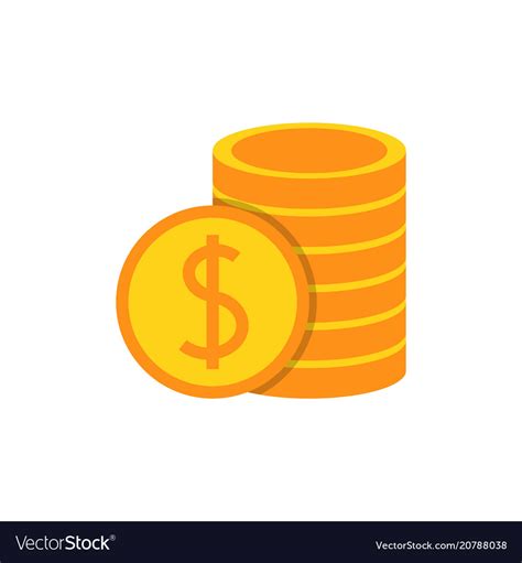 Pile with coins Royalty Free Vector Image - VectorStock