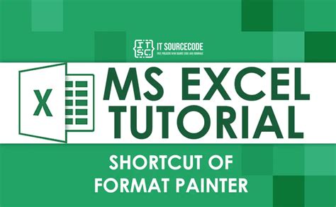 Shortcut Of Format Painter In Excel: Keyboard Shortcut