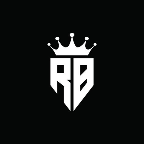 RB logo monogram emblem style with crown shape design template in 2022 ...