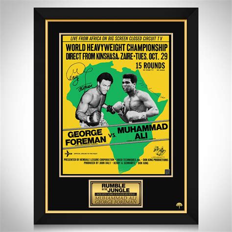 Muhammad Ali vs George Foreman Rumble In The Jungle Mini Poster Limited Signature Edition Custom ...