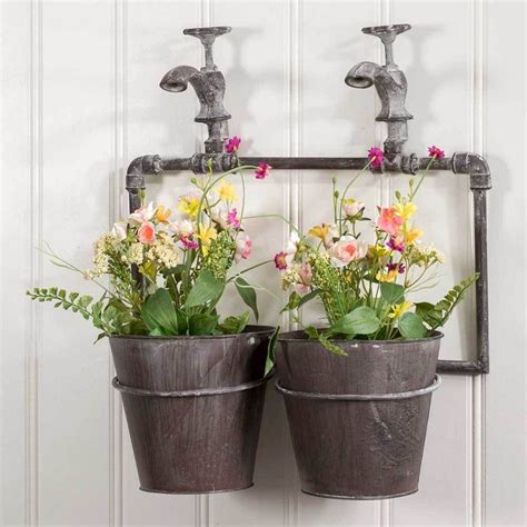 【新品本物】 2pcs Wall Vase Mounted Planters Flower Tube For Dried Flowers Home Decor www.japan-scope ...