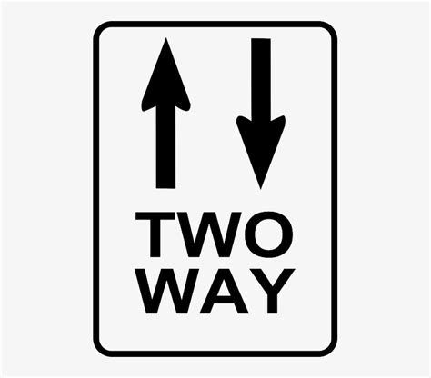 Arrow Sign, Black, Two, White, Way, Road, Arrows, Arrow - Two Way Road Signs Transparent PNG ...