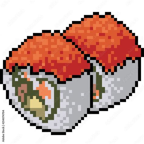 vector pixel art sushi restaurant Stock Vector | Adobe Stock