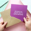 As Aunts Go You're Damn Awesome Card By Purple Tree Designs | notonthehighstreet.com