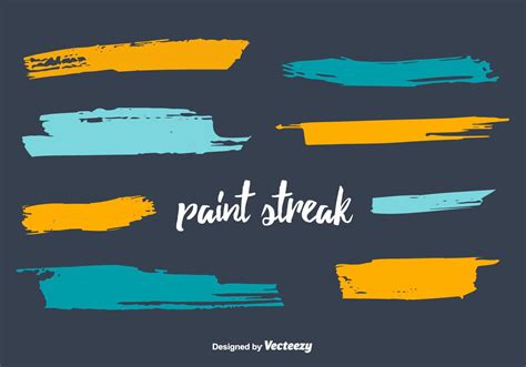 Paint Streak Vector Set 104641 Vector Art at Vecteezy